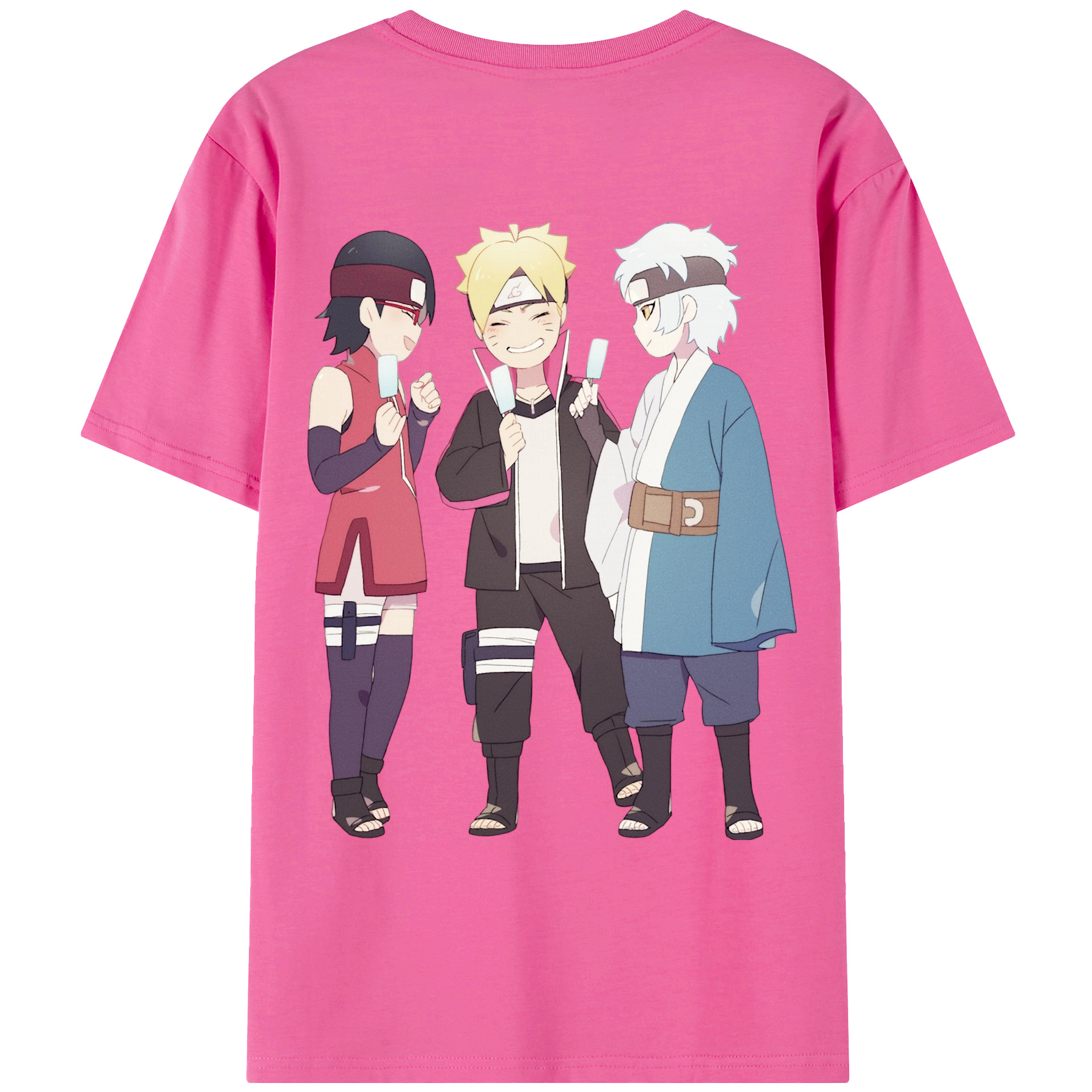 （画像用） NARUTO -ナルト- うちは サラダ Uchiha Sarada レディース半袖Tシャツ(バックプリント)